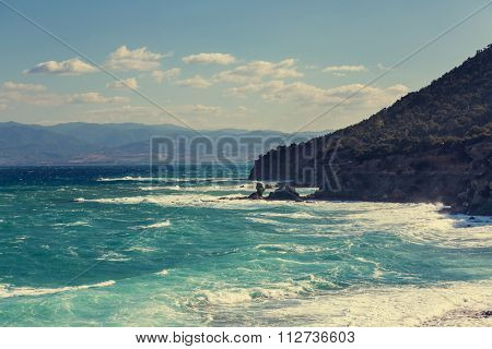 Beautiful sea shore in Cyprus