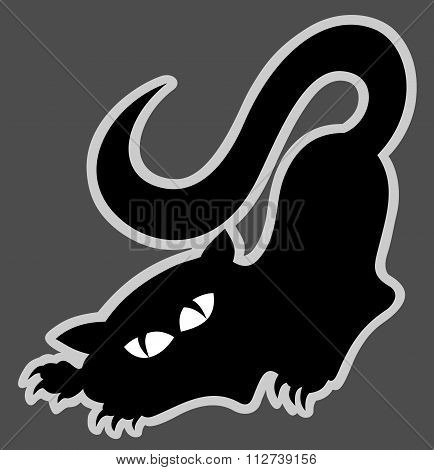black cat vector silhouette