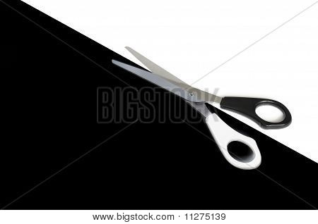 Schere In schwarz und weiß