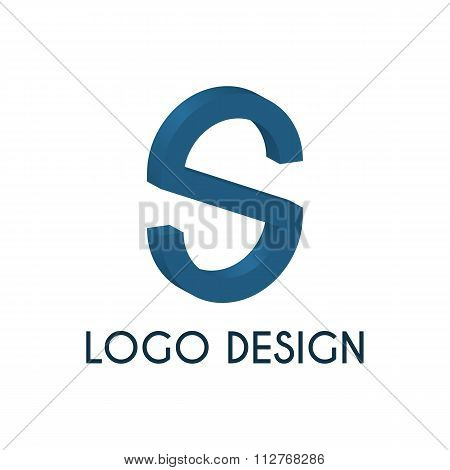 Stock logo letter s. 3d illustration.