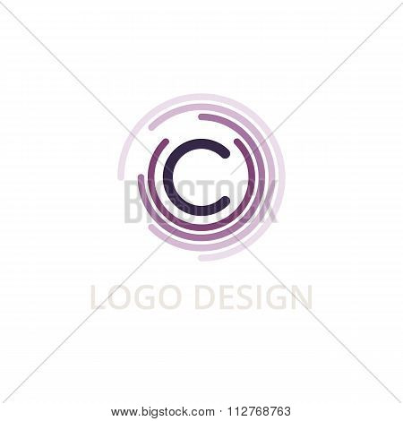 Vector illustration letter logo c