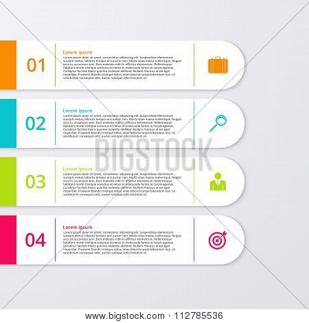 Vector illustration of infographics four options