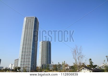 high rise condominium in Futagotamagawa, Tokyo, Japan