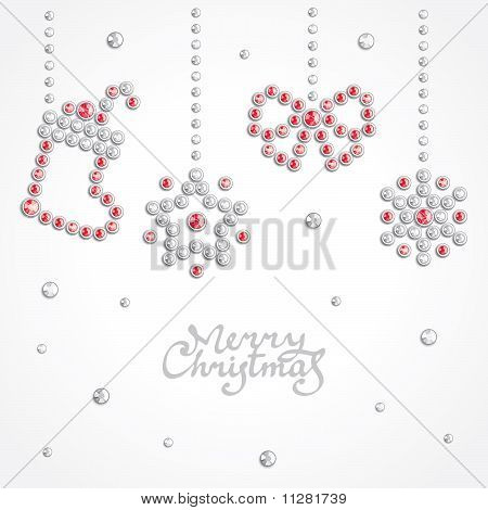 Christmas jewel background