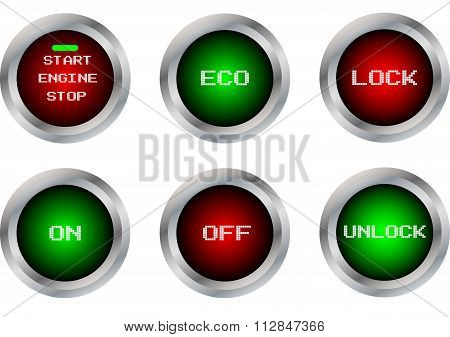 Vector Button Symbol Isolate