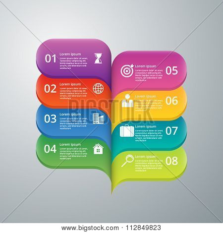 Vector illustration infographics eight options