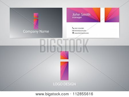 Vector illustration of logo and business card