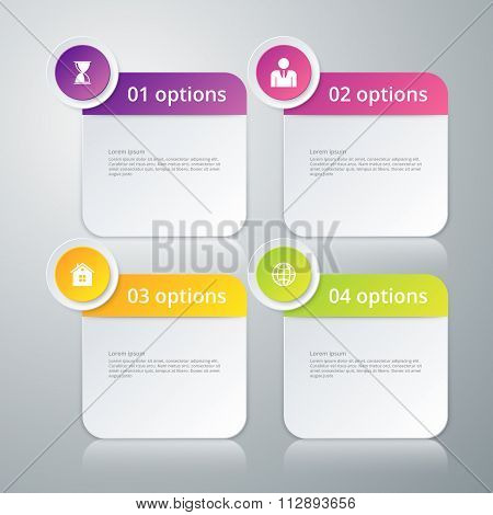 Vector illustration infographics four options