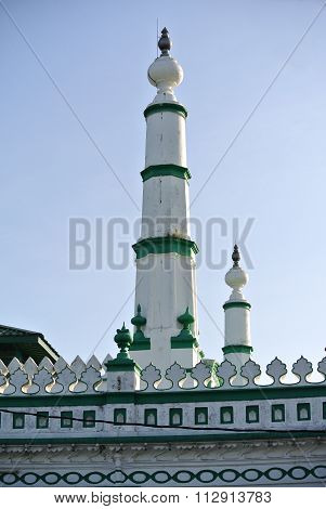 Minaret of India Muslim Mosque in Ipoh, Malaysia