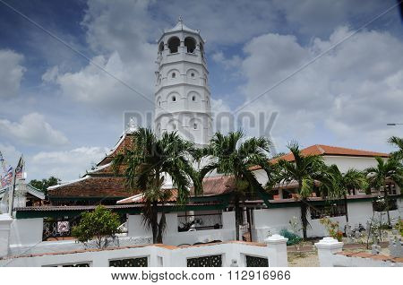 Tranquerah Mosque or Masjid Tengkera in Malacca, Malaysia