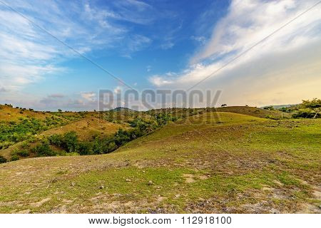 Beautiful Blue Sky Mountain