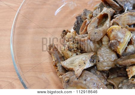 fried pork entrails with garlic