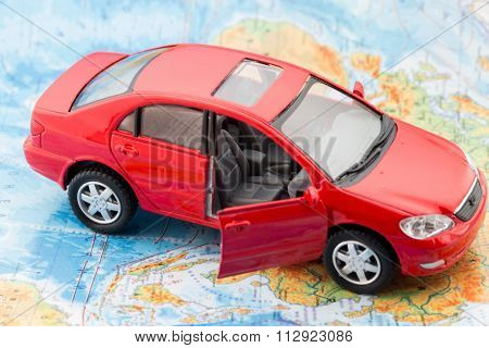 Car On Map