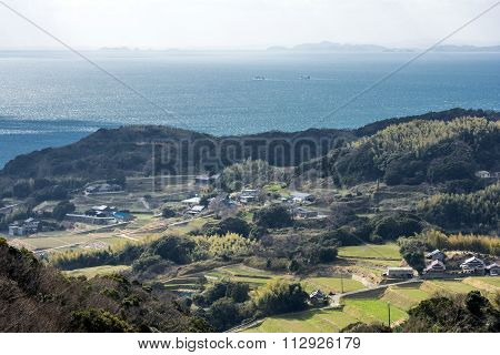 Village and sea