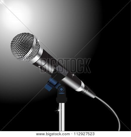 Microphone cord vector