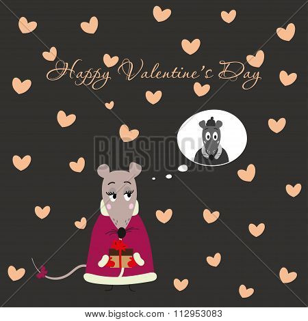 Postcard with two mice