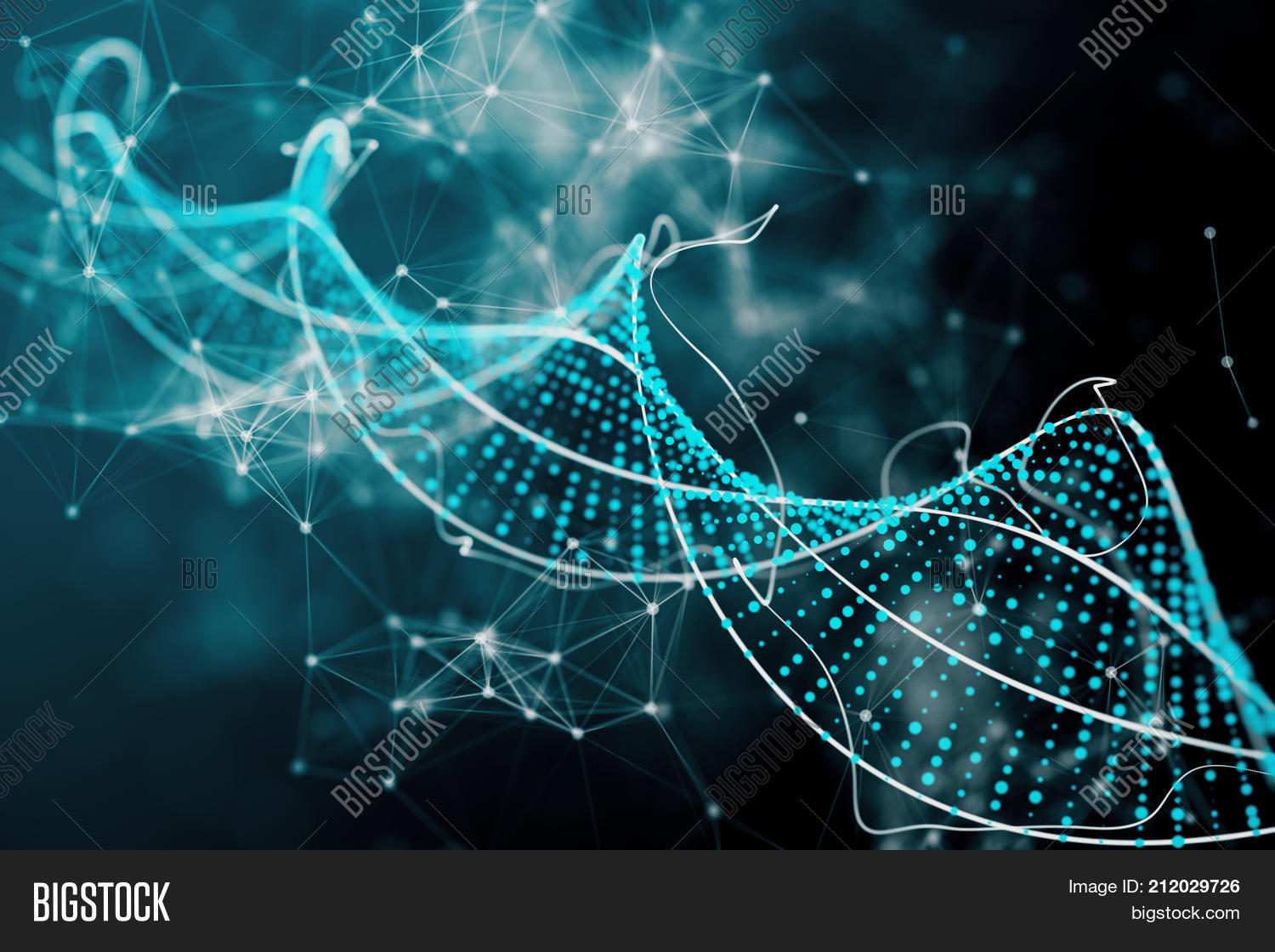 Digital Blue Dna Image Photo Free Trial Bigstock