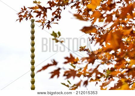 The Endless Column Sculpture In Autumn