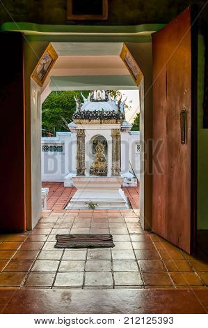 Temple of Kutao Songkhla Province Thailand. February 11 2017: The beauty of the KoTao temple and When the ancient temple pavilion KuTao Mae Tom Bang Klang Songkhla was awarded the 2011 Asia-Pacific Cultural Heritage Conservation Award by the United Nation