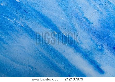 Blue abstract watercolor macro texture background art