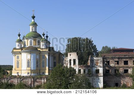 Cathedral Ascension of the Lord of the Savior-Sumorin monastery in the town of Totma, Vologda Region, Russia