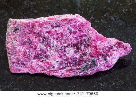 Eudialyte Stone On Dark Background