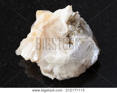 Raw Thomsonite Stone On Dark Background