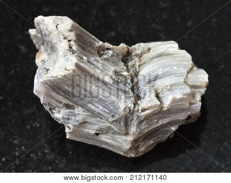 Rough Baryte Stone On Dark Background
