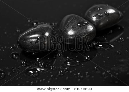 Water Drops and stones