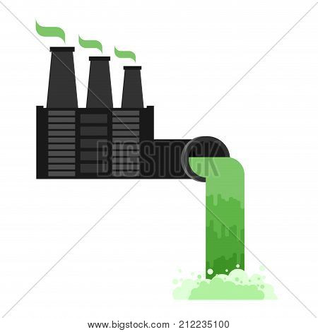 Industrial Landscape. Plant Poisonous Emissions. Environmental Pollution. Black Smoke From Pipes Of