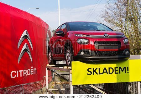 Prague, Czech Republic - November 5: Citroen C3 Car In Front Of Dealership Building On November 5, 2