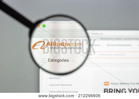 Milan, Italy - August 10, 2017: Alibaba Website Homepage. It Is A Chinese E-commerce Company. Alibab