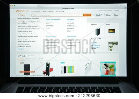 Milan, Italy - August 10, 2017: Alibaba Website Homepage. It Is A Chinese E-commerce Company. Alibab