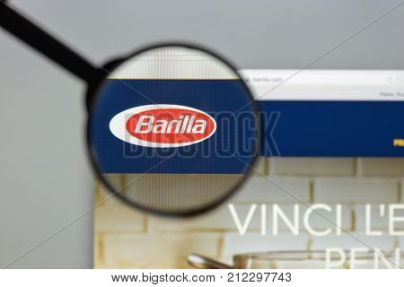 Milan, Italy - August 10, 2017: Barilla Website Homepage. It Is An Italian Food Company. Barilla Log
