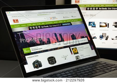 Milan, Italy - August 10, 2017: Bh Photo Video Website Homepage. Bh Photo Video Logo Visible.