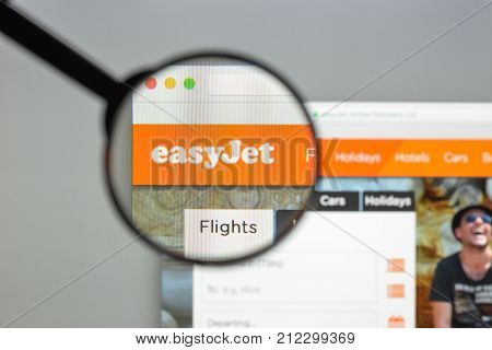Milan, Italy - August 10, 2017: Easyjet Website Homepage. It Is A British Airline, Operating Under T