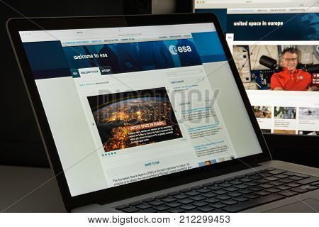 Milan, Italy - August 10, 2017: Esa Website Homepage. It Is An Intergovernmental Organisation Of 22