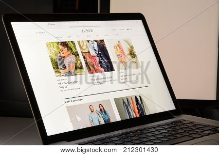 Milan, Italy - May 7, 2017: J Crew Brand Website Homepage. It's A Fashion E-commerce Store.