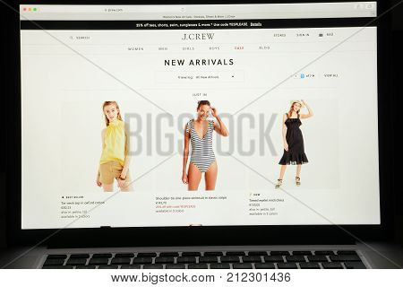 Milan, Italy - May 7, 2017: J Crew Brand Website Homepage. It's A Fashion E-commerce Store.