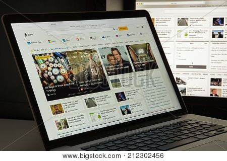 Milan, Italy - August 10, 2017: Msn Website Homepage. It Is A Web Portal And Related Collection Of I