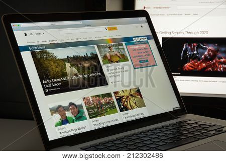 Milan, Italy - August 10, 2017: Msn Website Homepage. It Is A Web Portal And Related Collection Of I