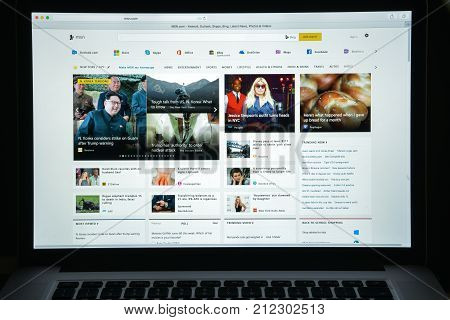 Milan, Italy - August 10, 2017: Msn Website Homepage. It Is A Web Portal And Related Collection Of I