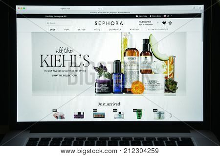 Milan, Italy - August 10, 2017: Sephora Website Homepage. It Is A French Chain Of Cosmetics Stores F