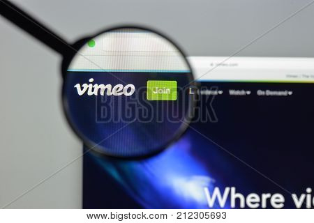 Milan, Italy - August 10, 2017: Vimeo Website Homepage. It Is A Video-sharing Website In Which Users