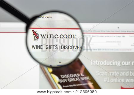 Milan, Italy - August 10, 2017: Wine.com Website Homepage. It Is A San Francisco Based Online Wine R