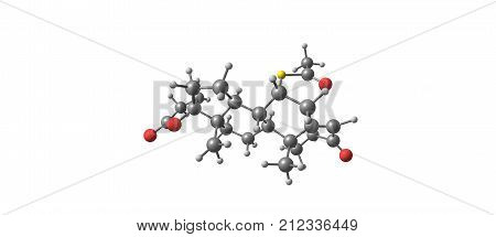 Spironolactone is a medication that is primarily used to treat fluid build-up due to heart failure liver scarring or kidney disease. 3d illustration