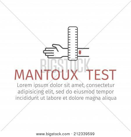 Mantoux test icon. Vector sign for web graphics.