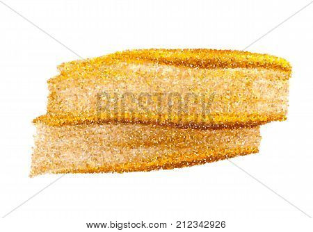 Vector gold paint smear stroke stain. Abstract gold glittering textured art illustration. Abstract gold glittering textured art illustration.