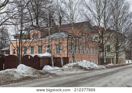 Verkhovazhye, Vologda region, Russia - March 4, 2015: House of Artist in Mikhaleva Verkhovazhye Vologda Region, Russia