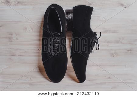 Stylish Black Man's Crafted Shoes For Ballroom Dancing